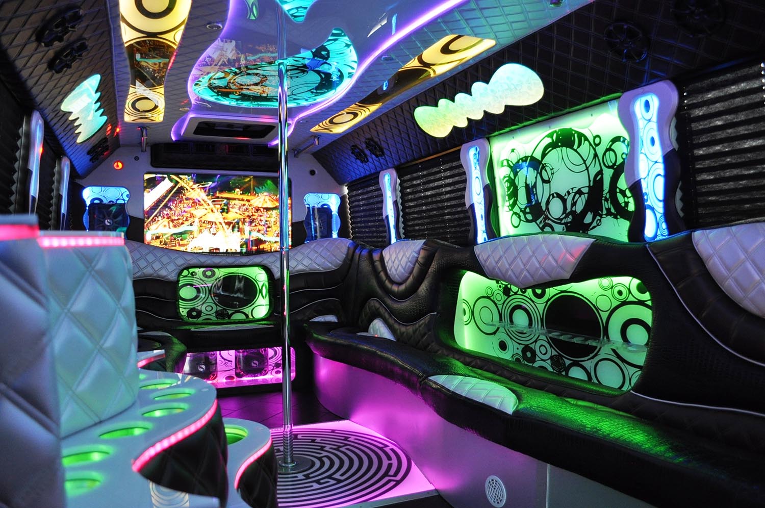 Inside a Party Bus